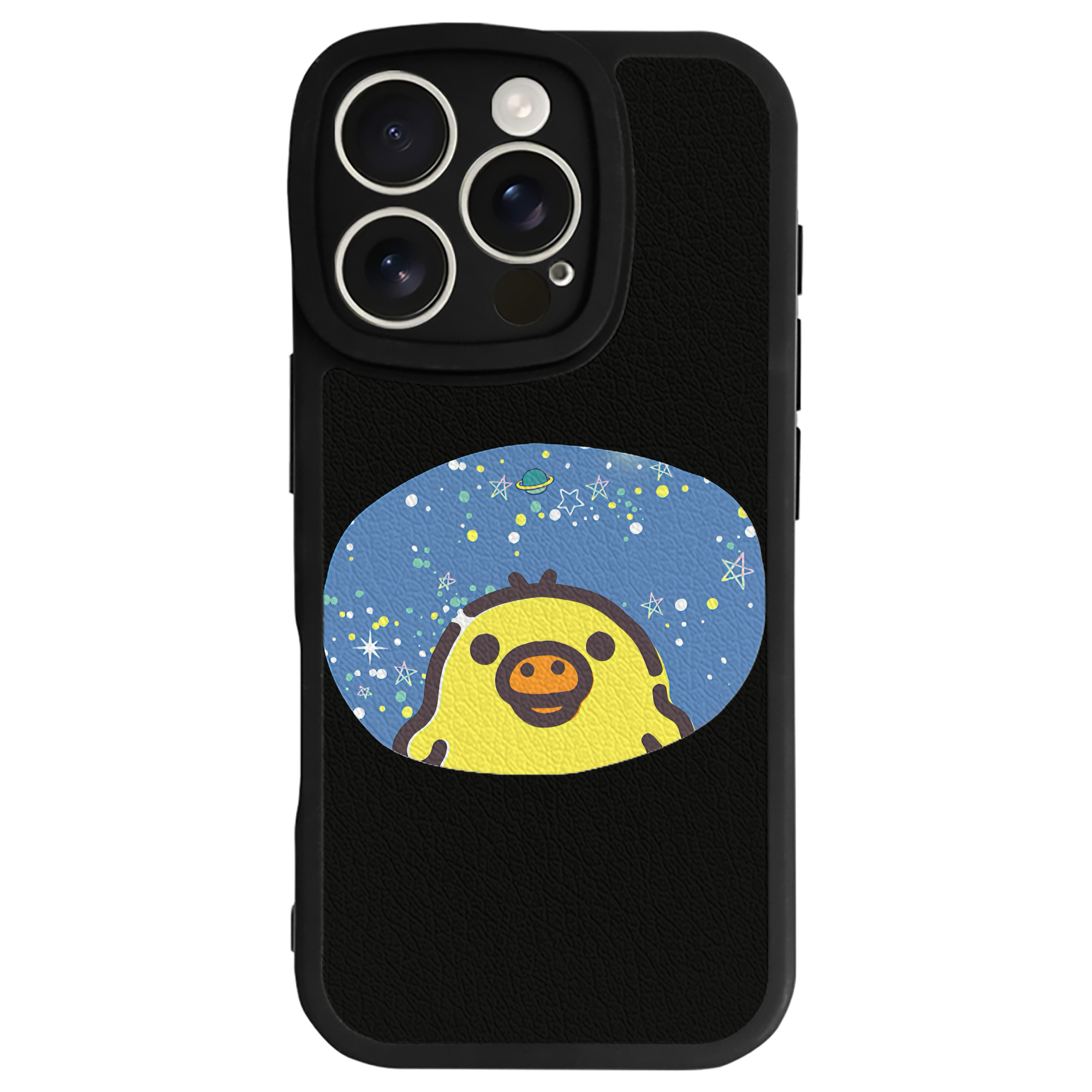 （画像用） リラックマ リラックマ キイロイトリ Rilakkuma Korilakkuma Kiiroitori 【iPhone 16シリーズ対応】シリコンスマホケース（レザー調） 材質：シリコン